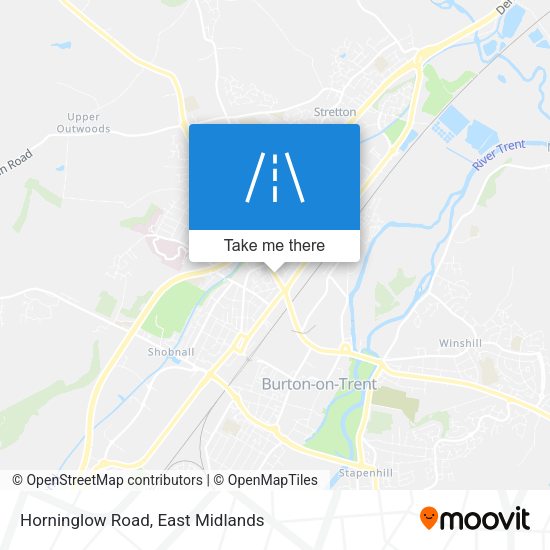 Horninglow Road map