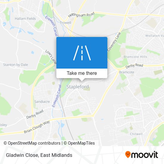Gladwin Close map