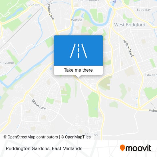 Ruddington Gardens map