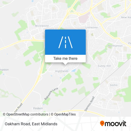 Oakham Road map