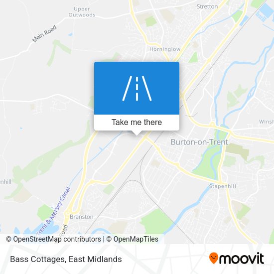 Bass Cottages map