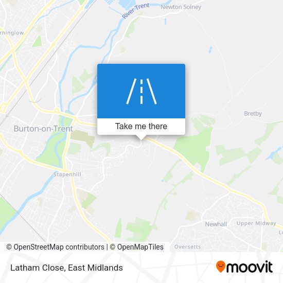 Latham Close map