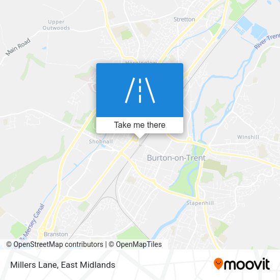 Millers Lane map