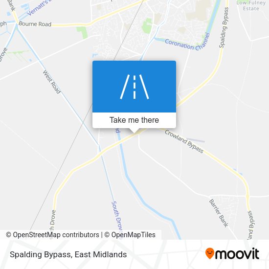 Spalding Bypass map