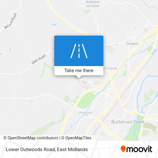 Lower Outwoods Road map