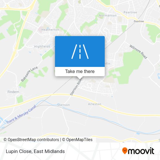 Lupin Close map