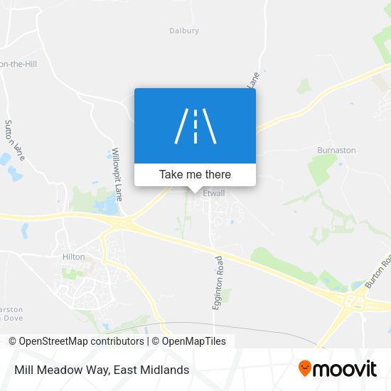 Mill Meadow Way map