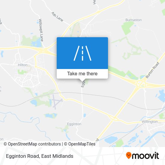 Egginton Road map