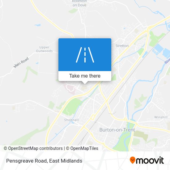Pensgreave Road map