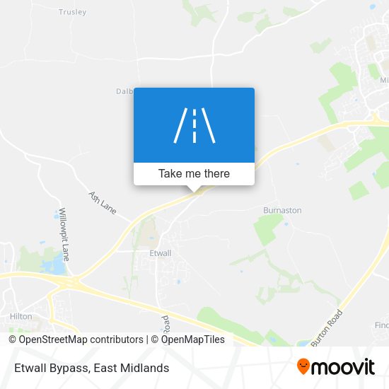 Etwall Bypass map