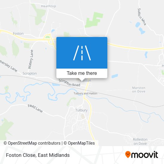Foston Close map