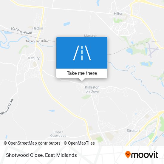 Shotwood Close map