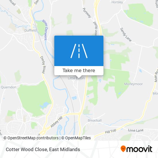 Cotter Wood Close map