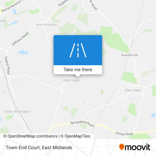 Town End Court map