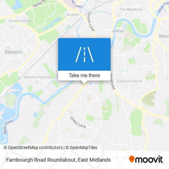 Farnbourgh Road Roundabout map