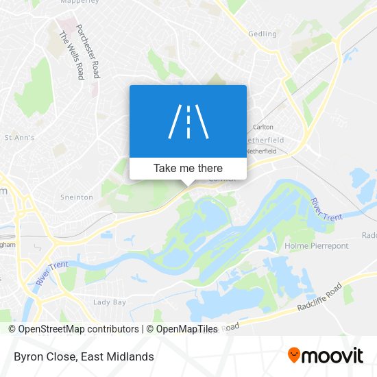 Byron Close map