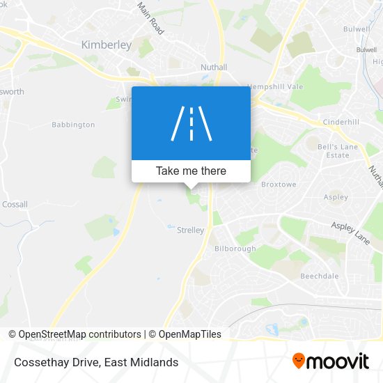 Cossethay Drive map