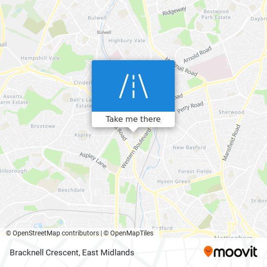 Bracknell Crescent map