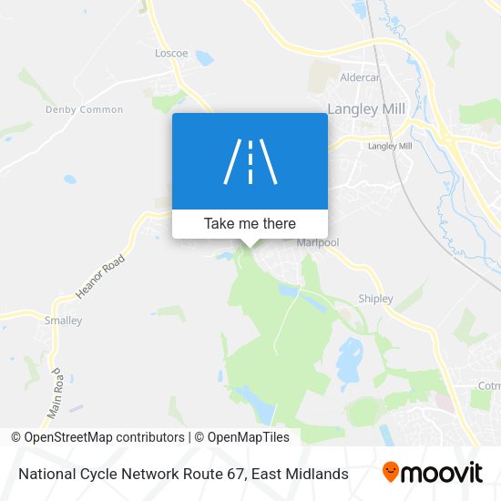 National Cycle Network Route 67 map