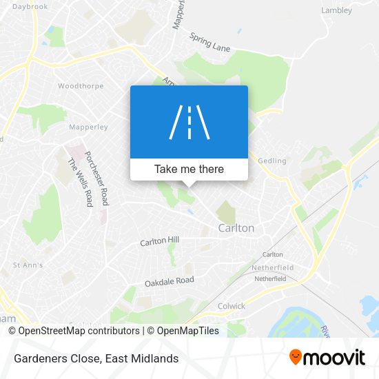 Gardeners Close map