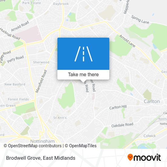 Brodwell Grove map