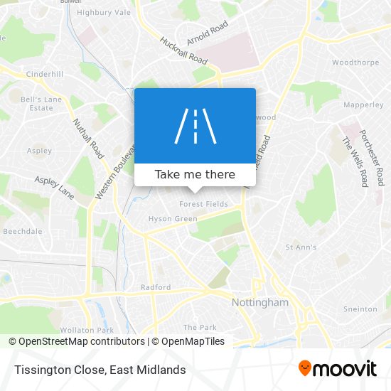 Tissington Close map