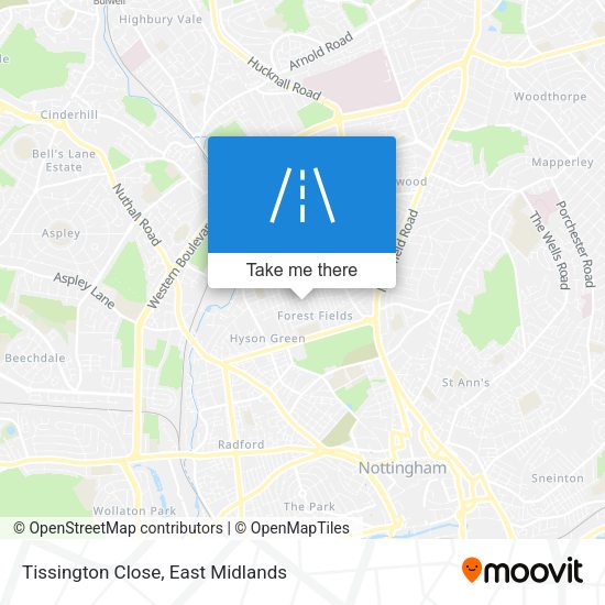 Tissington Close map