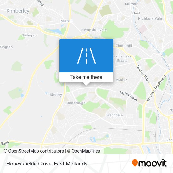Honeysuckle Close map