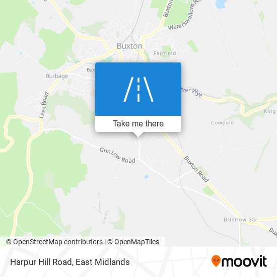 Harpur Hill Road map