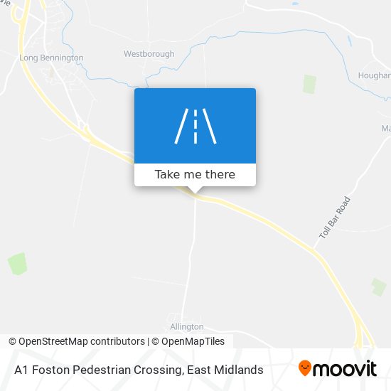 A1 Foston Pedestrian Crossing map