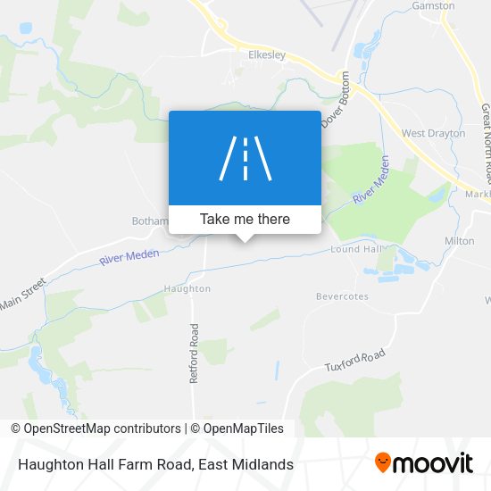 Haughton Hall Farm Road map