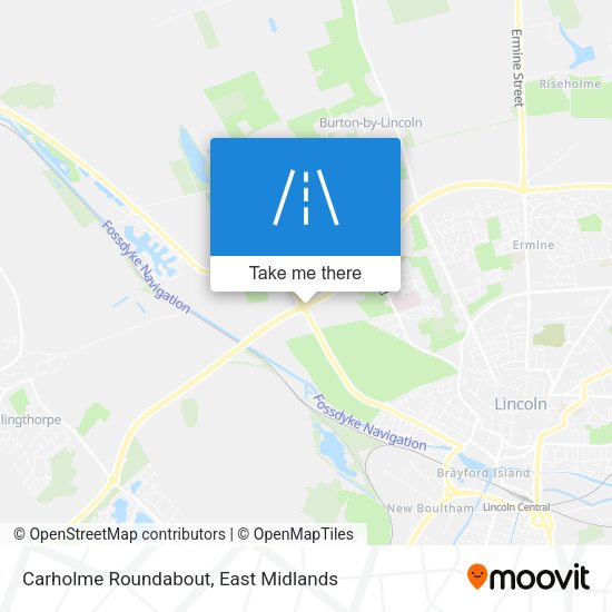 Carholme Roundabout map