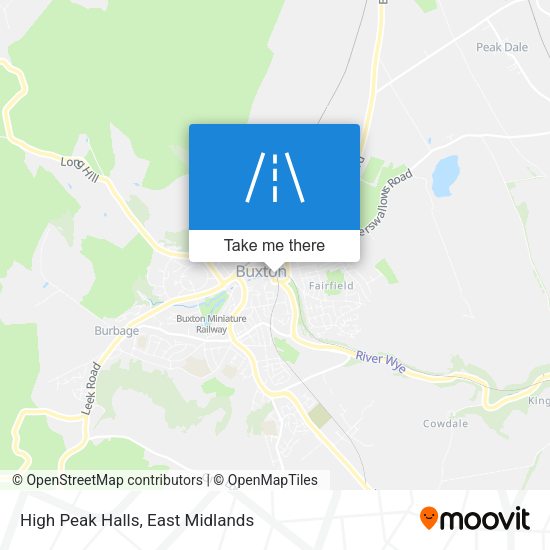 High Peak Halls map