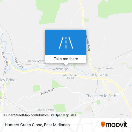 Hunters Green Close map
