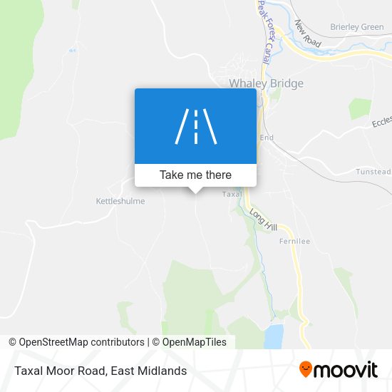 Taxal Moor Road map
