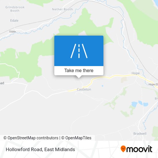 Hollowford Road map