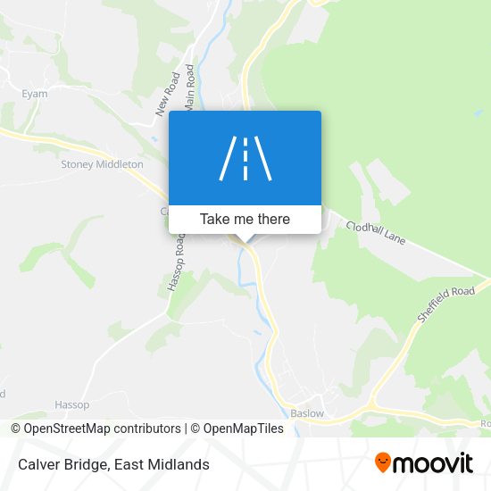 Calver Bridge map