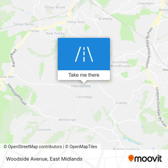 Woodside Avenue map