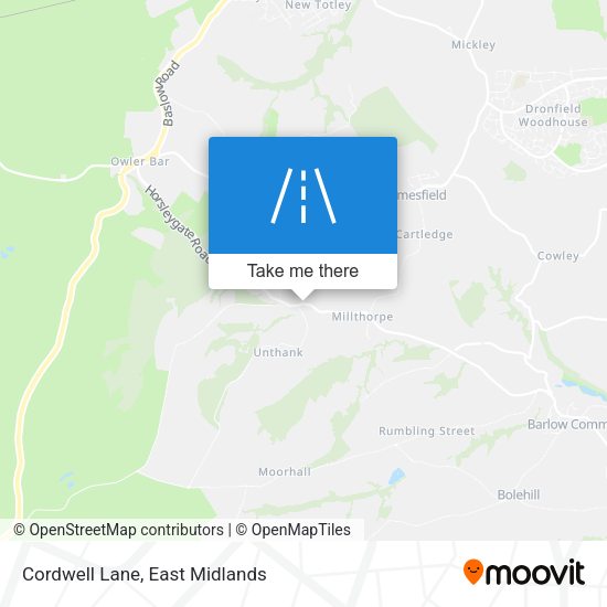 Cordwell Lane map