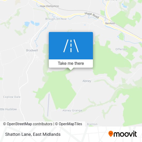 Shatton Lane map