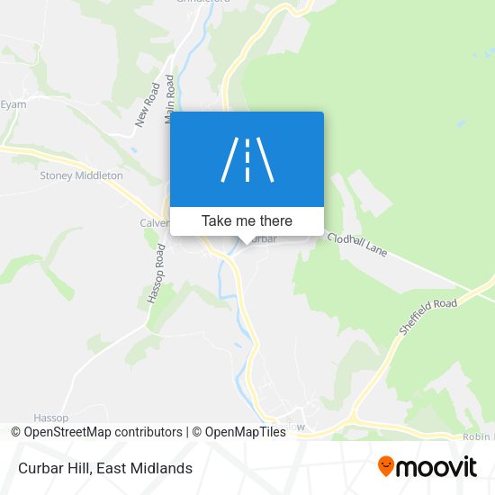 Curbar Hill map