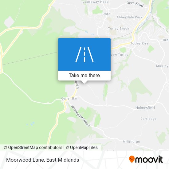 Moorwood Lane map