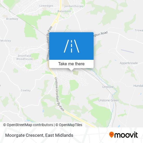 Moorgate Crescent map