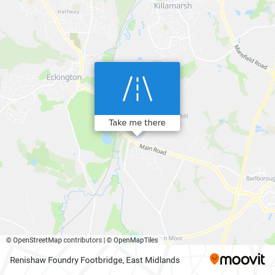 Renishaw Foundry Footbridge map