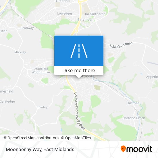 Moonpenny Way map