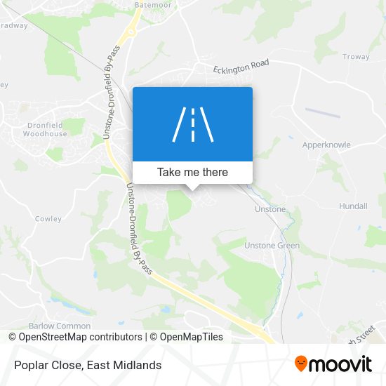 Poplar Close map