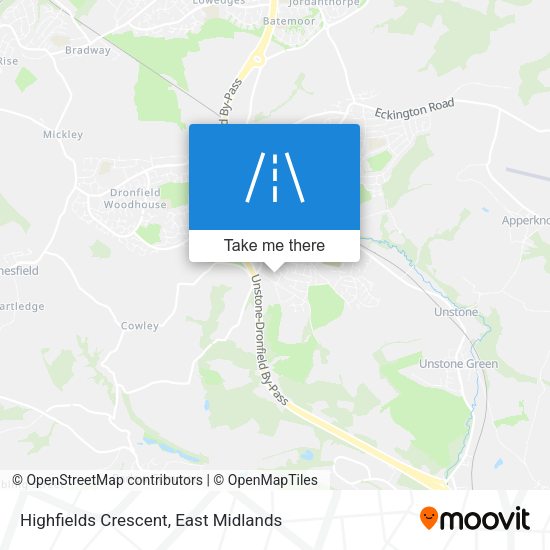 Highfields Crescent map