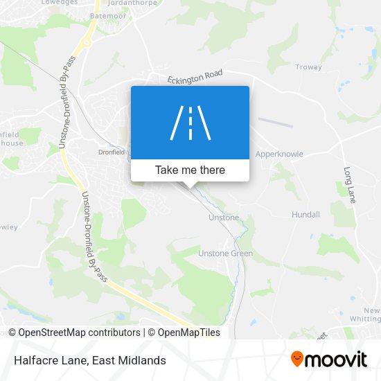 Halfacre Lane map