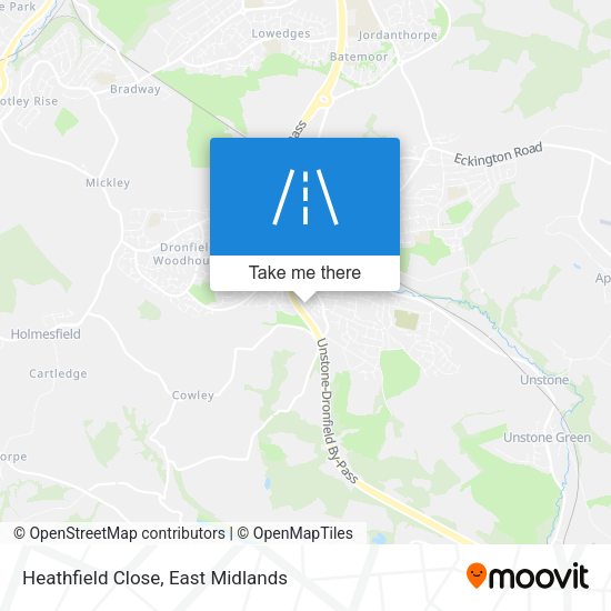 Heathfield Close map