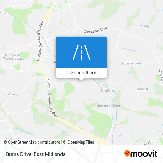 Burns Drive map